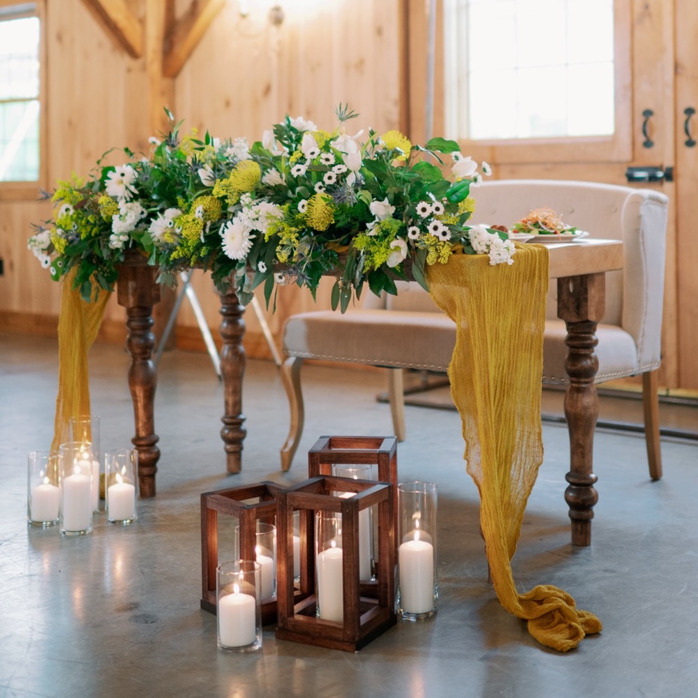 Mustard Yellow Gauze Wedding or Event Table Runners